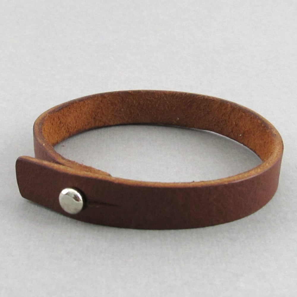 Image of Unisex Brown Leather bracelet