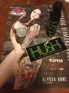 Image of 2014 calender and HUSH numbing gel package 