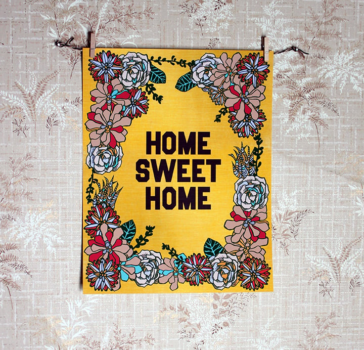 Succulent Home Sweet Home-11 x 14 print