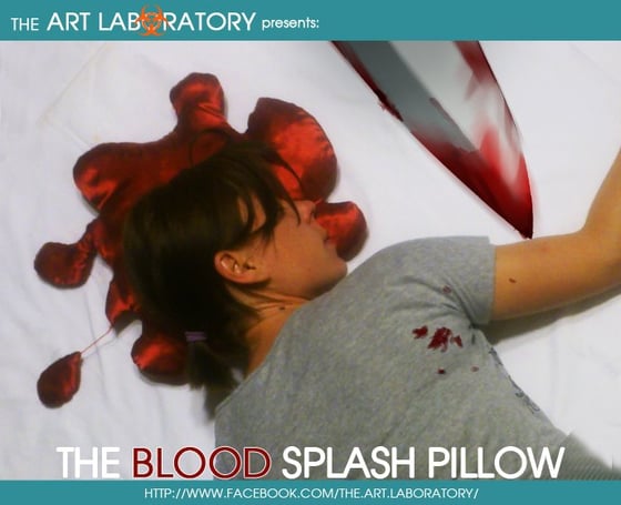 Image of LAST ONE!! BLOOD SPLASH pillow