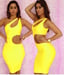 Image of One Shoulder Cut Out Bodycon Dress