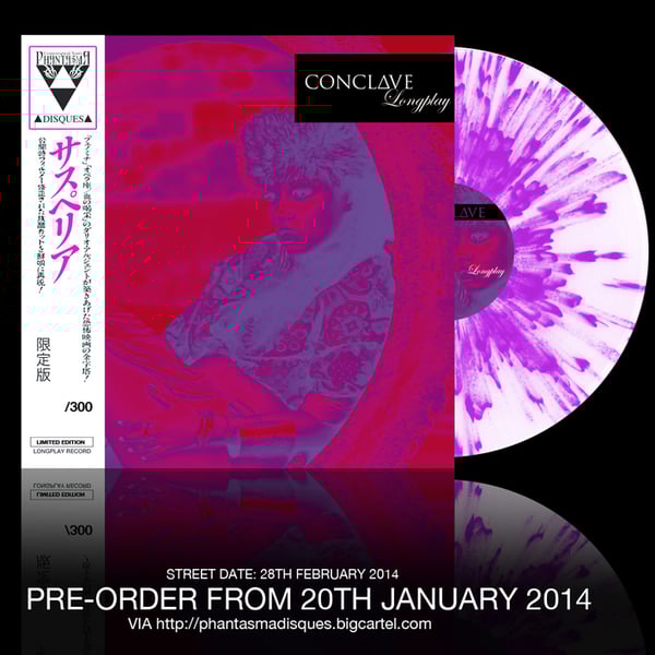 Image of PD-LP-020 CONCLΔVE - Longplay (Limited white/purple splatter vinyl) + REMIX CDR + Digital