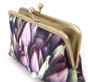 Image of Purple tulips clutch bag 
