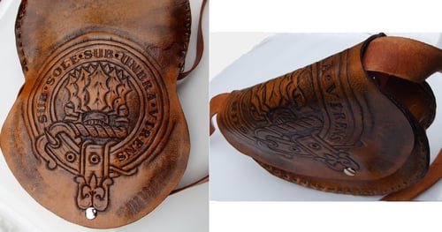 Image of Custom Hand Tooled Saddle Style Purse