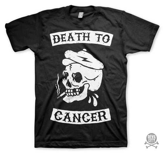 Image of Death To Cancer Logo T-Shirt By Dave Kerr