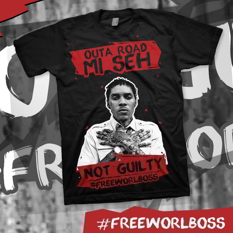 Image of #FREEWORLBOSS (OUT A ROAD) TEE - Black