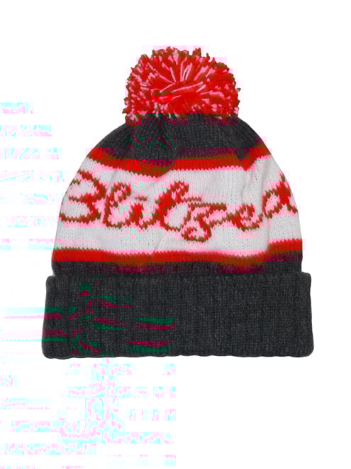 red bobble hat uk