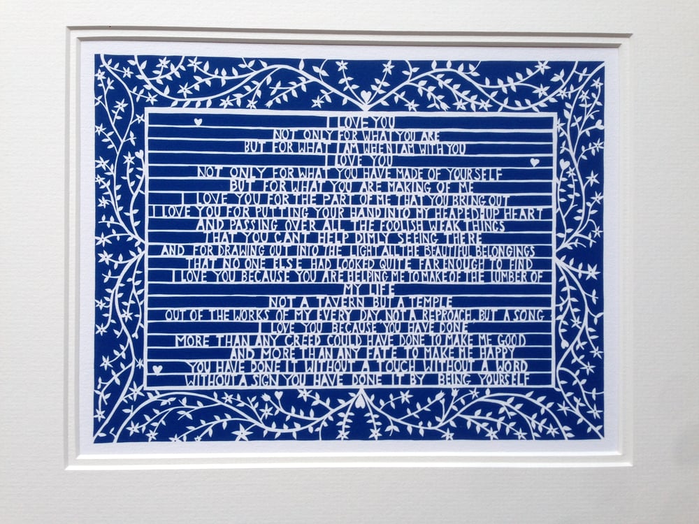 Image of "I LOVE YOU" Giclee Mounted Print