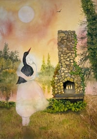 It’s Ok Darling Come Sit by the Fire ORIGINAL PAINTING