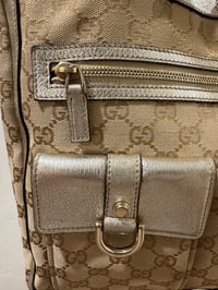 Image 4 of Preloved Gucci Abbey Pocket Tote in Beige GG Canvas