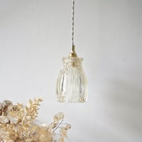 Image 2 of Baladeuse Tulipe en verre Ciselé ambré