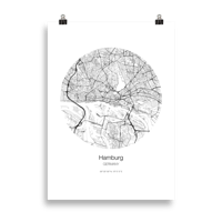 Image 5 of Hamburg Map - Poster