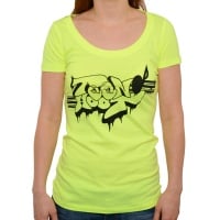 Image of Girl's Graffiti T-Shirt Neon Yellow