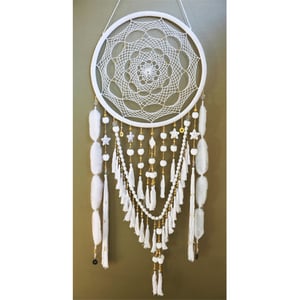 Image of Golden Dreamers - Large Dream Catcher - White Lullaby