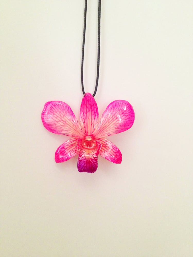 Image of "Pretty in Pink" Dendrobium Pendant