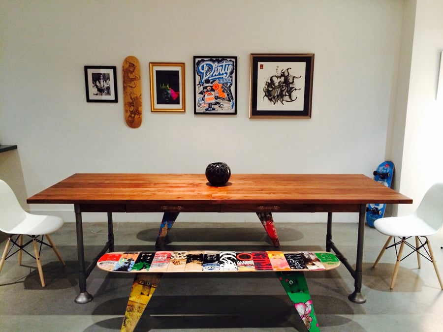 Image of 60" Three Seater - Recycled Skateboard Bench