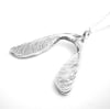 Silver Sycamore Seed Necklace