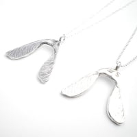 Image 2 of Silver Sycamore Seed Necklace