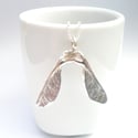 Silver Sycamore Seed Necklace