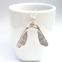 Image 4 of Silver Sycamore Seed Necklace