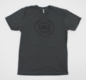 Image of TIMEWHEEL LIMITED BLACK ON CHARCOAL GREY TEE