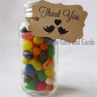 Image 1 of 100 Small Kraft Gift Tags, 'Love Birds'