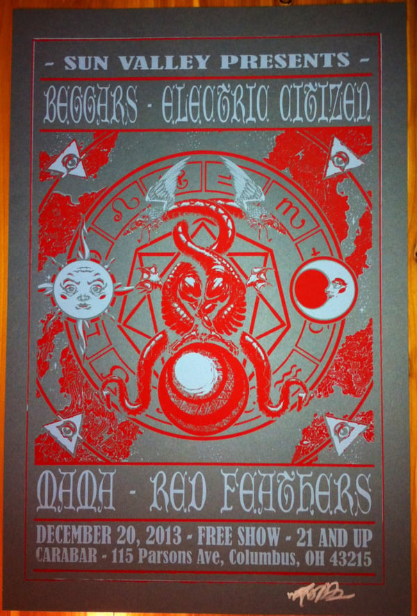 Image of ELECTRIC CITIZEN LIMITED 2013 Silkscreen Gigposter!