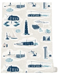 Image 2 of Dungeness Wallpaper - Washed Denim
