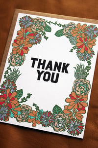 Image 1 of Succulent Thank You Flat Notes-set of 10