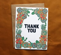 Image 2 of Succulent Thank You Flat Notes-set of 10
