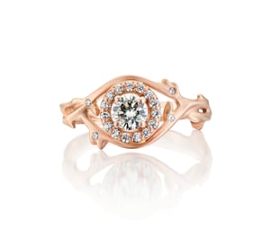 Image of custom bramble halo ring
