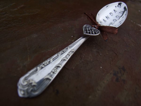 Personalised Vintage Silver Plate Teaspoon Small - Laura Pettifar Designs