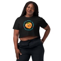 Image 1 of SIDTHEVISUALKID ELECTRIC PEACH crop top