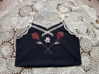 Image 1 of black with flowers