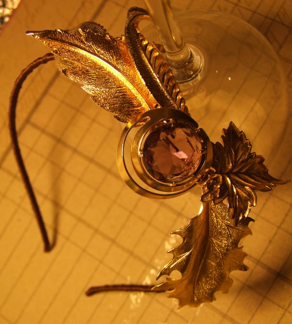 Eva Vintage Goldtone Headpiece - Laura Pettifar Designs