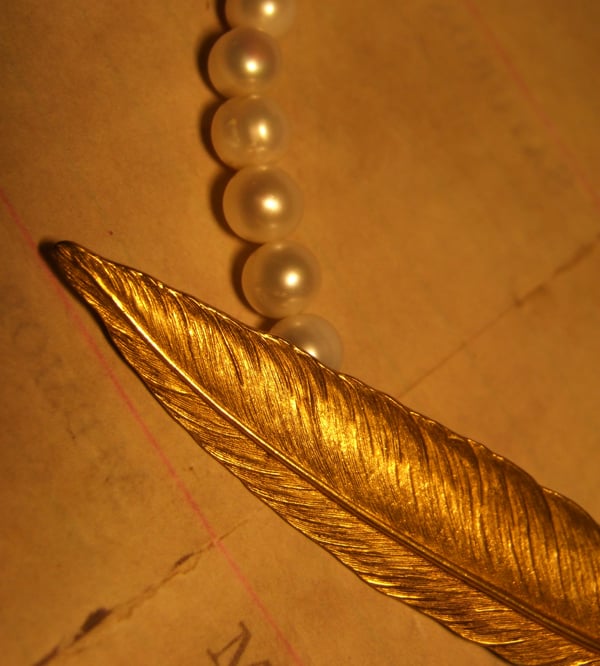 Faith Vintage Goldtone Necklace - Laura Pettifar Designs