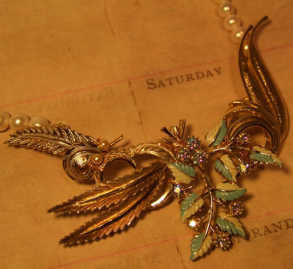 Adrienne Vintage Goldtone Necklace - Laura Pettifar Designs