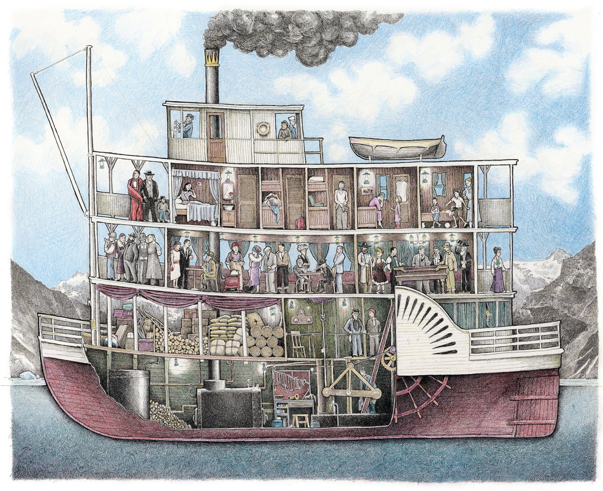 Stikine Steamship, 13" x 16.5"