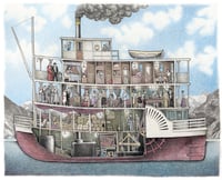Image 1 of Stikine Steamship, 13" x 16.5"