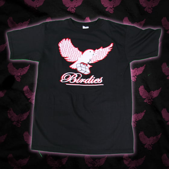Image of Black/White&Red Birdies Wings T-Shirt