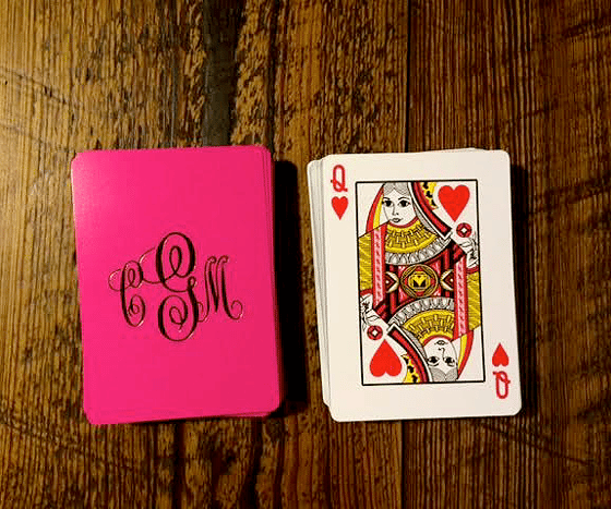 Image of Monogrammed Playing Cards