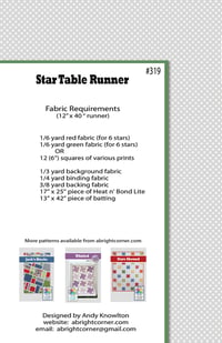 Image 2 of Star Table Runner - PDF Version