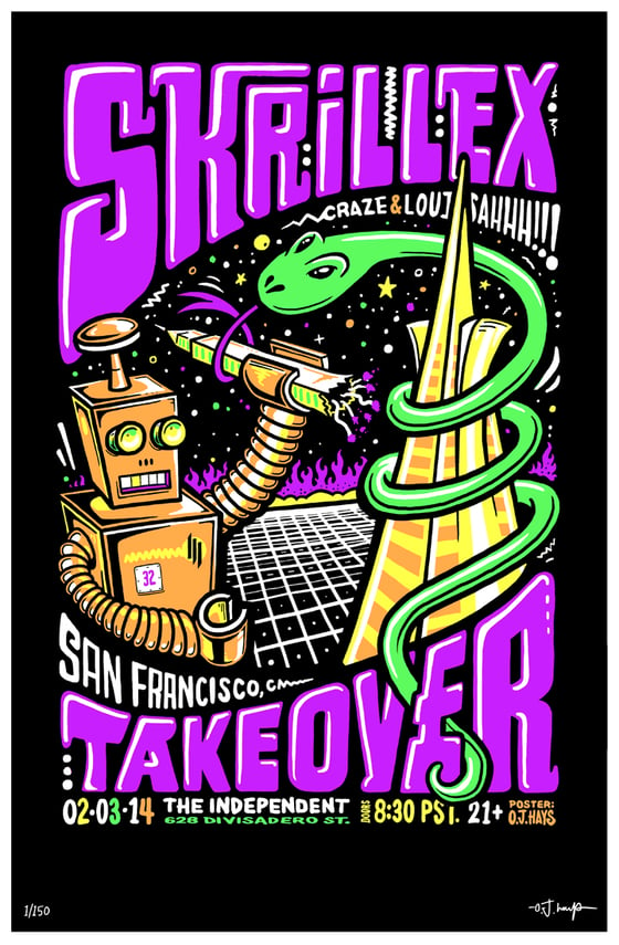 Image of Official "Skrillex Takeover" Poster