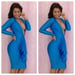 Image of Deep V Bodycon Dress with Ruffled Front