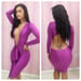 Image of Deep V Bodycon Dress with Ruffled Front