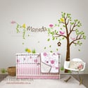 NEW!! Tree With Childs Name Wall Decal Sticker Birds