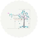 NEW!! Tree With Childs Name Wall Decal Sticker Birds