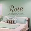 ROSE Quote Lettering Wall Decal for Home & Nursery