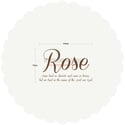 ROSE Quote Lettering Wall Decal for Home & Nursery