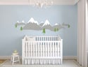 Snow Mountain Scandinavia Design Wall Decal Sticker